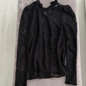 LINI Elegant Black Lace Top woman size XS